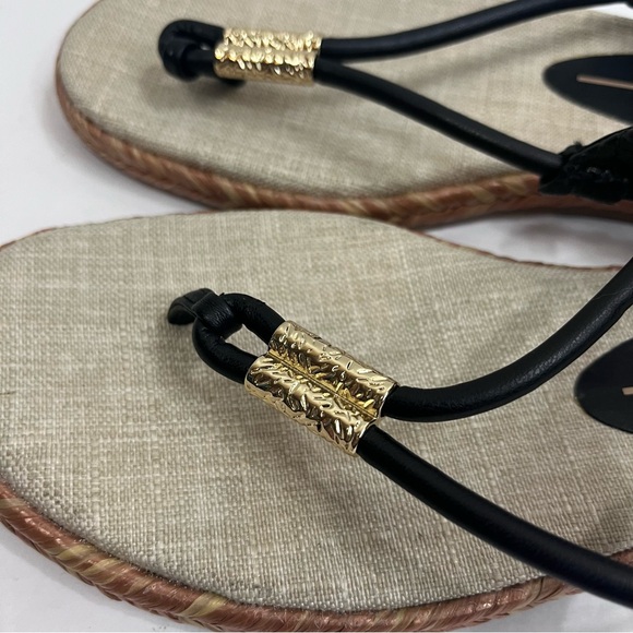Dolce Vita black and gold espadrilles/ flat sandals - Picture 6 of 7